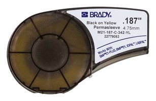 BRADY M21-187-C-342-YL. WIRE MARKER SLEEVE, HEAT SHRINK, 8.5MM W
