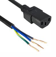 QUALTEK ELECTRONICS 315005-01 POWER CORD, IEC 60320 C13-FREE END, 79"