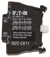 EATON MOELLER M22-CK11. CONTACT BLOCK, SPST-NO/NC, SPRING CLAMP