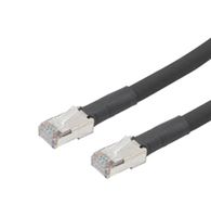 L-COM TRD624AHFO-BLK-15F ENET CORD, CAT6A, RJ45 PLUG-PLUG, 15