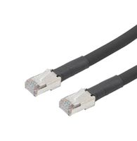 L-COM TRD624AHFO-BLK-5F ENET CORD, CAT6A, RJ45 PLUG-PLUG, 5