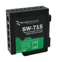 BRAINBOXES SW-715. HARDENED GIGABIT ENET SWITCH, RJ45 X 5