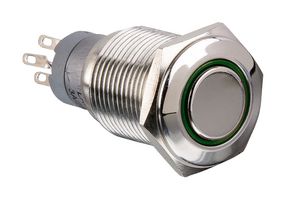 ARCOLECTRIC / BULGIN LIMITED MP0045/1E1GN220S VANDAL RESISTANT SW, DPDT, 3A, 250V, GRN