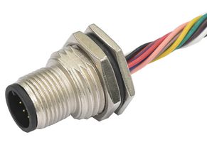 AMPHENOL LTW MSAS-17PMMC-SF8C20 SENSOR CORD, M12 PLUG-FREE END, 7.87"
