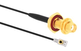 AMPHENOL RF 095-902-585-150 CABLE ASSY, MHF1 R/A PLUG-SMA JACK, 5.9"
