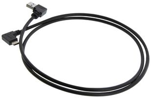 L-COM U3A00078-1M USB CABLE, 3.0 A PLUG-C PLUG, BLK, 3.3FT
