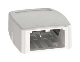PANDUIT CBXQ2IW-A MOUNT BOX, RACEWAY, 2PORT, ABS, OFF WHT