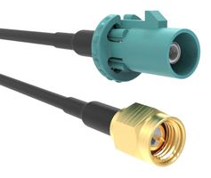 AMPHENOL RF 095Z820-166-012 CABLE ASSY, FAKRA PLUG-SMA PLUG, 12"