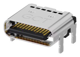 GCT USB4081-03-A USB CONN, 3.2 TYPE C R-A RCPT, 24P, TH