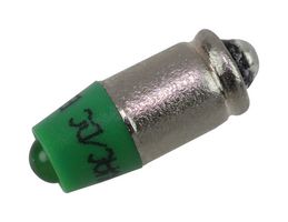 EAO 10-2J13.1065. LED BULB, MIDGET GROOVE, GREEN, T-1 3/4