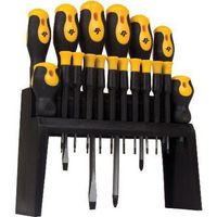 PERFORMANCE TOOLS W1710 18 Piece Screwdriver Set with Bench Rack