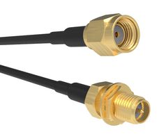 AMPHENOL RF 095-902-537M050 RF CABLE, SMA RP PLUG-BHD JACK, 19.7"