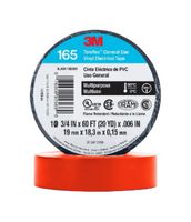 3M 165RD4A TAPE, PVC, 19MM X 18M, RED