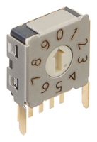 NKK SWITCHES FD01FR10H ROTARY CODED SWITCH, 10POS, 20V, R/A TH
