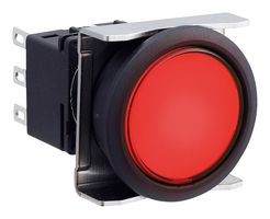 IDEC LBW6L-M1T14R PB SWITCH, SPDT, 0.1A, 125VAC, RED