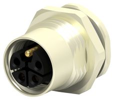 TE CONNECTIVITY T4141L12031-000 SENSOR CONN, RCPT, M12, 2P+PE, PANEL