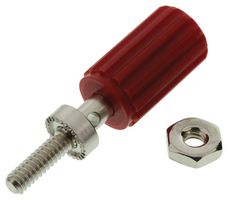 JOHNSON - CINCH CONNECTIVITY 111-0702-001 BINDING POST, 15A, #6-32, STUD, RED