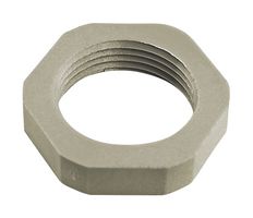 ALTECH 7211 977 GLAND LOCKNUT, NYL 6, BLK, M25X1.5MM THK