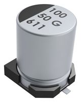 KEMET EDK106M050A9DAA CAP, 10UF, 50V, ALU ELEC, SMD