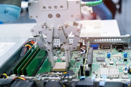 Figure 6: A robotic arm installing a CPU