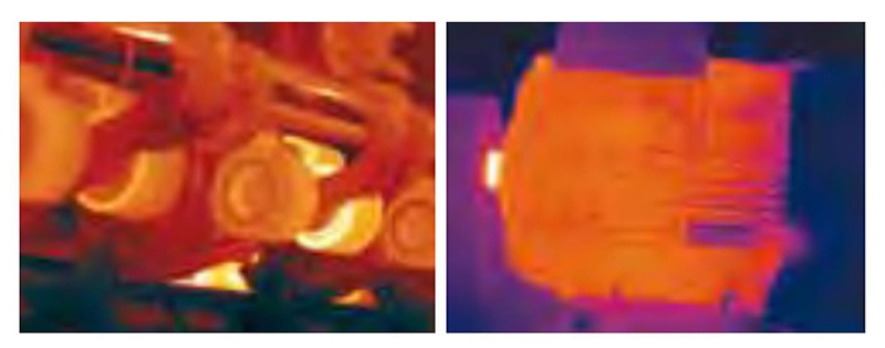 Figure 4(a): Suspected roller (b)Overheated motor